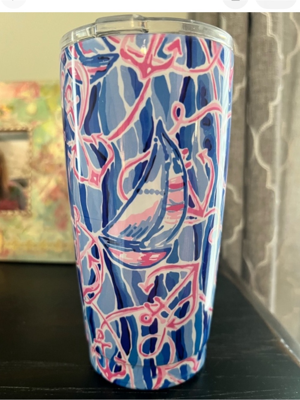 Lilly Pulitzer Reel Nauti 20 oz Insulated Tumbler Sailboat Nautical - Picture 5 of 5